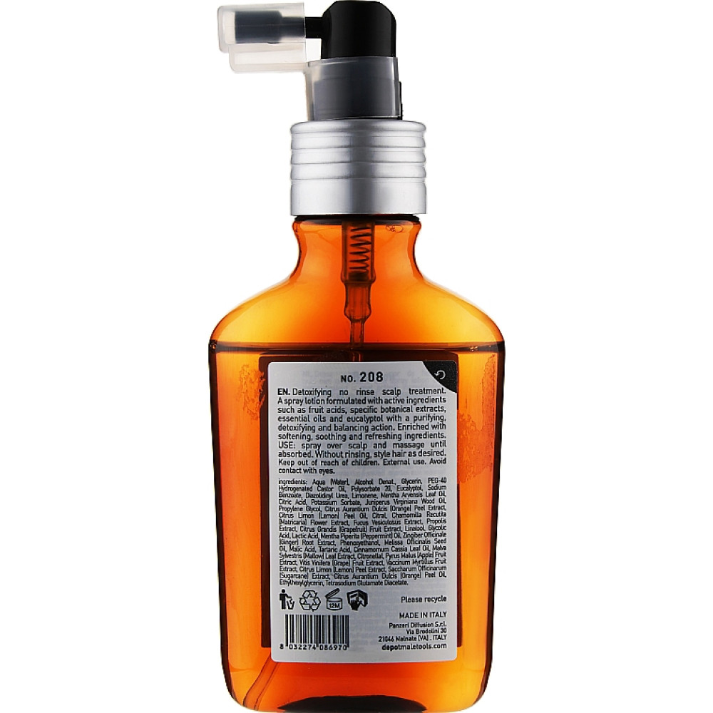 Спрей-лосьйон для шкіри голови - Depot 208 Detoxifying Spray Lotion  фото 2