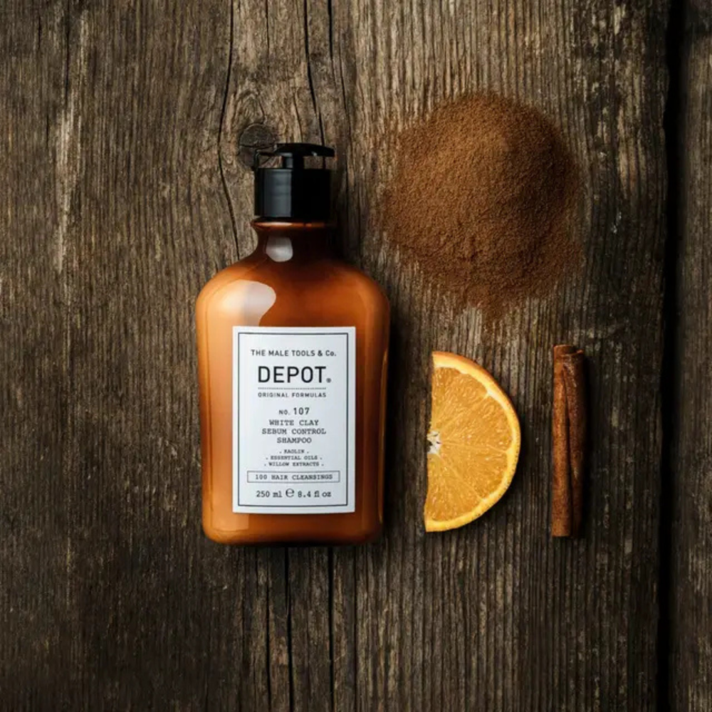 Нормалізувальний шампунь для волосся - Depot 107 White Clay Sebum Control Shampoo фото 3