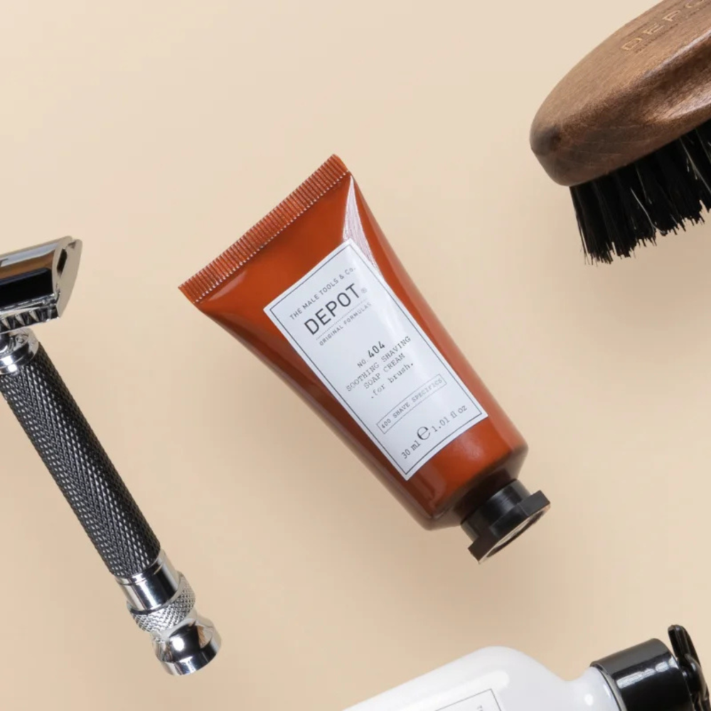 Успокаивающий крем для бритья - Depot No. 404 Soothing Shaving Soap Cream фото 4