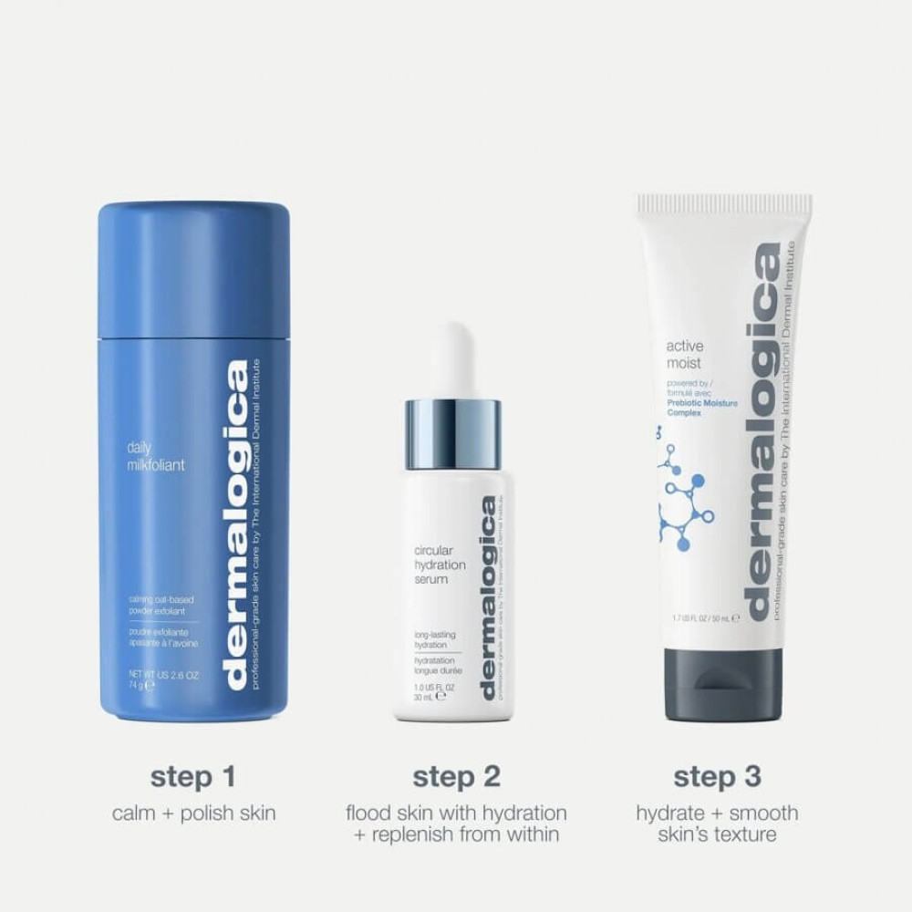 Тріо бестселерів для Відновлення та Зволоження шкіри - Dermalogica Smooth + Hydrate Kit фото 4