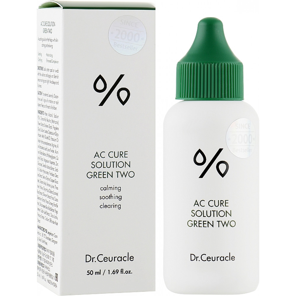 Заспокійлива сироватка для проблемної шкіри - Dr.Ceuracle Ac Care Solution Green Two - Фото 1
