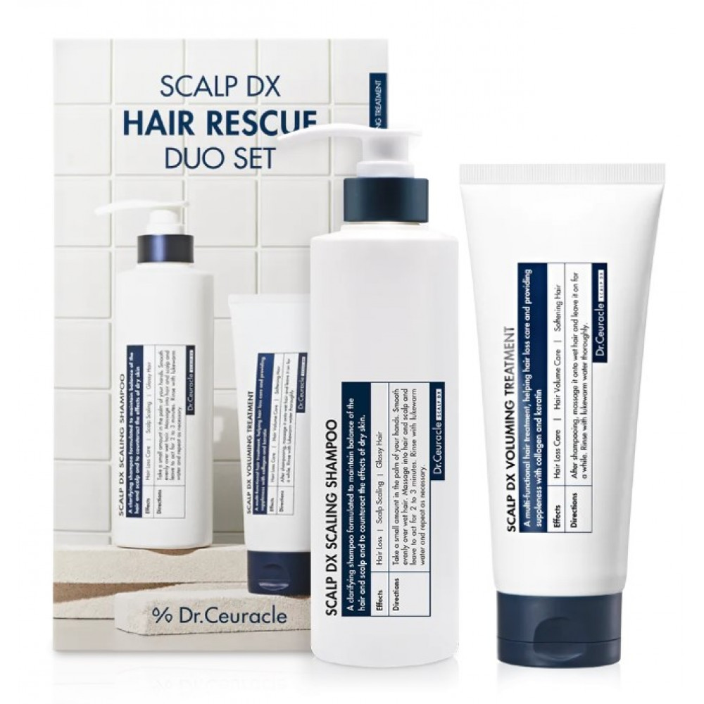 Набір для зміцнення волосся - Dr.Ceuracle Scalp DX Hair Rescue Duo Set - Фото 1