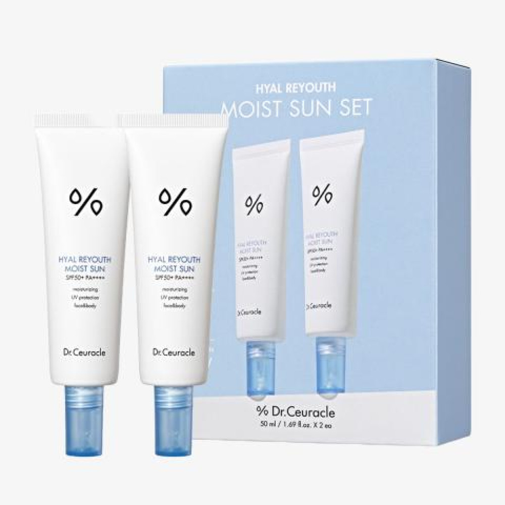 Набір зволожуючих сонцезахисних кремів SPF 50+/PA++++ - Dr.Ceuracle Hyal Reyouth Moist Sun Duo Set фото 2