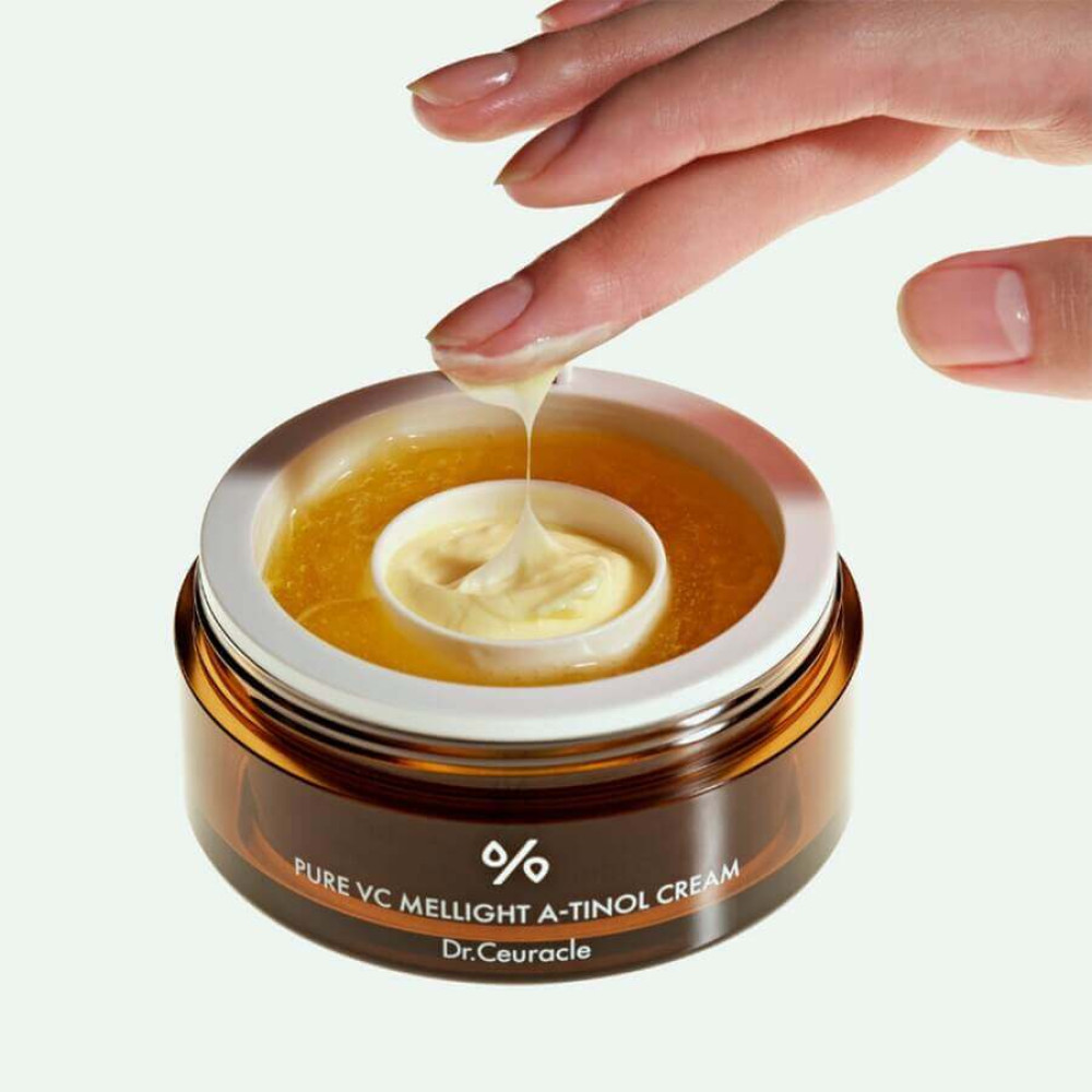 Подвійний крем з вітаміном С, ретинолом і керамідами - Dr.Ceuracle Pure VC Mellight A-Tinol Cream фото 5