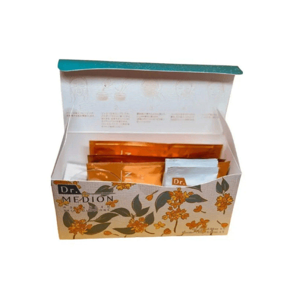 Набір гель-масок з CO2 для сяйва шкіри - Dr. Medion SpaOxy Gel Mask Osmanthus Limited Edition фото 3