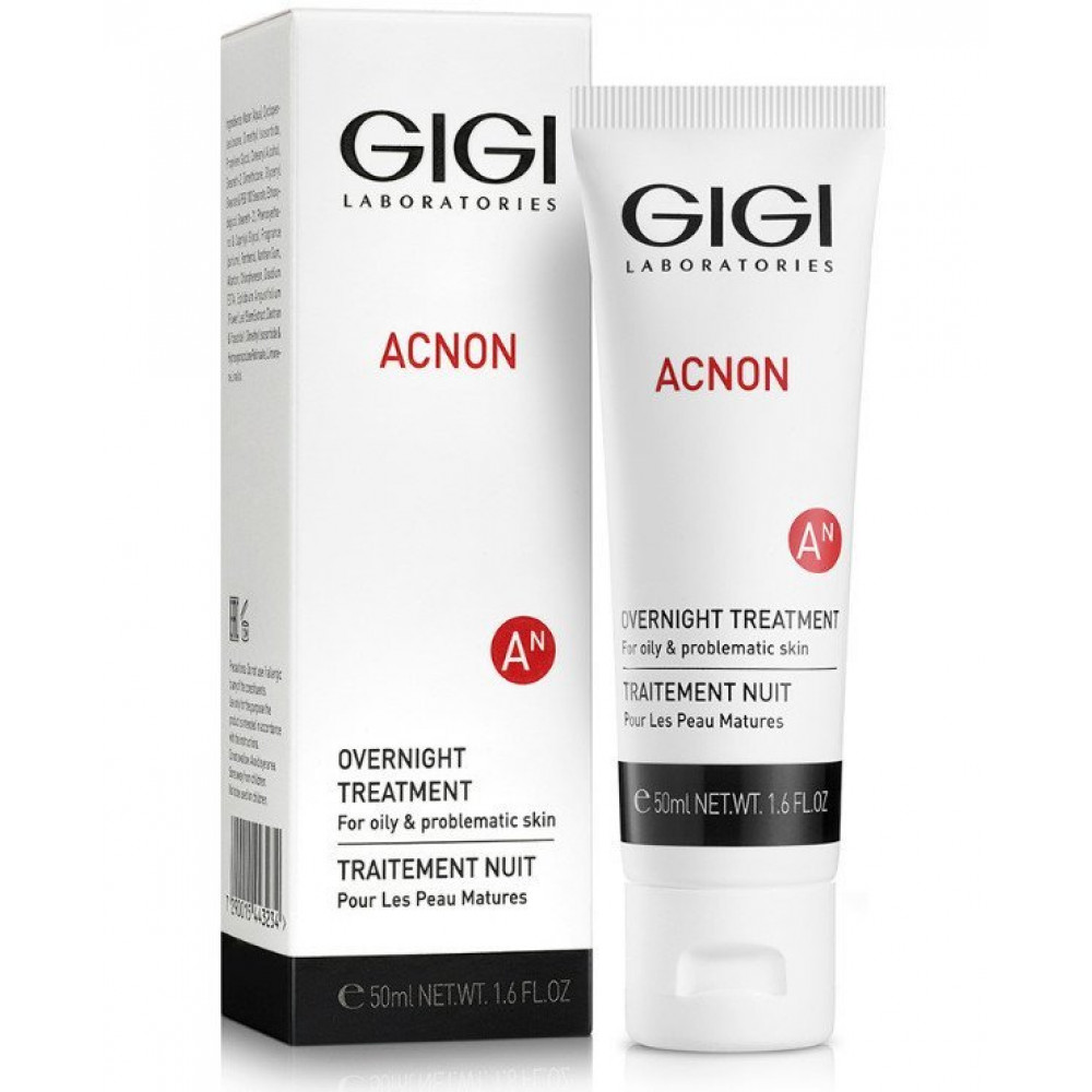 Нічний крем для жирної та проблемної шкіри - Gigi Acnon Overnight Treatment