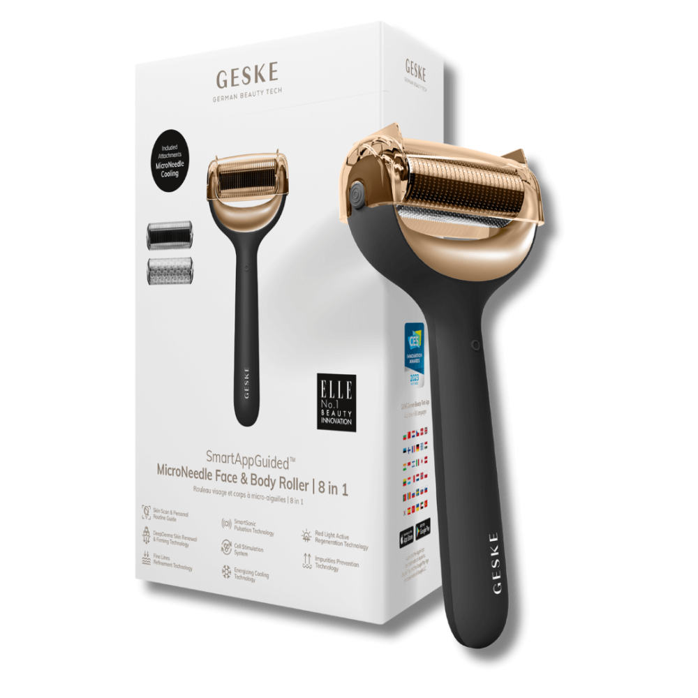 Електронний ролик для обличчя та тіла з мікроголками - Geske MicroNeedle Face & Body Roller 8 in 1 - Фото 1