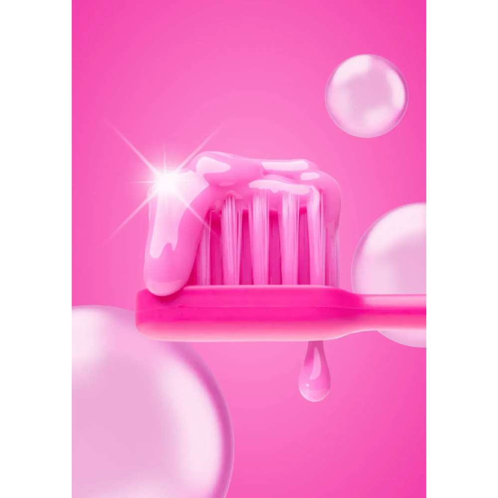 Зубна паста зі смаком жуйки - Hismile Barbie Pink Bubblegum Toothpaste фото 2