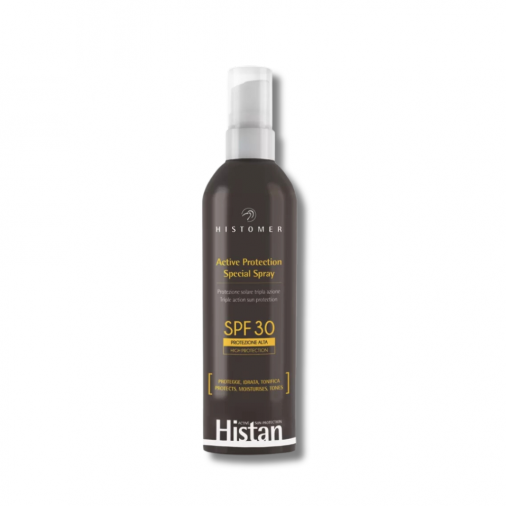 Сонцезахисний спрей для обличчя-тіла дітей - Histomer Histan Active Protection Spray SPF30 - Фото 1
