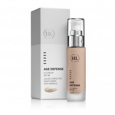 Корректирующий крем, светлый оттенок - Holy Land AGE DEFENSE CC Cream Light SPF50