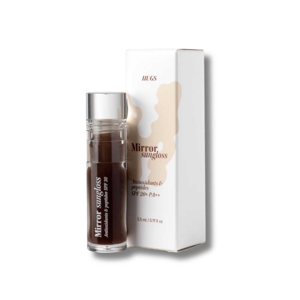 Блиск для губ - Hugs Mirror Sungloss Antioxidants & Peptides SPF 20+ PA++ Cold Brew - Фото 1