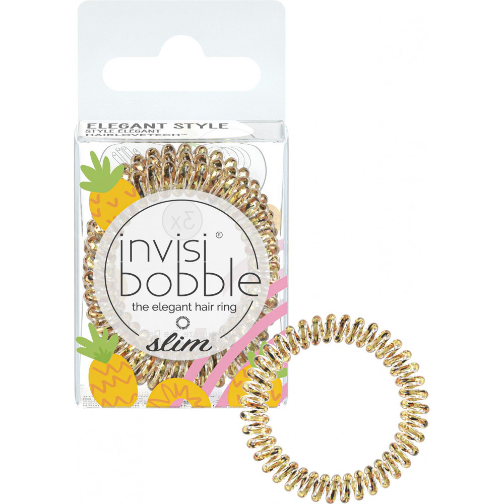 Резинка-браслет для волос - Invisibobble Fruit Fiesta Slim Squeeze the Day - Фото 1