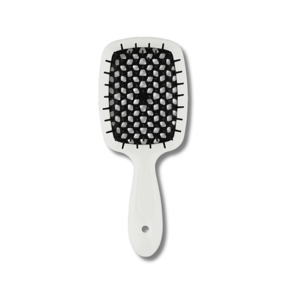  Маленькая расческа для волос чёрно-белая - Janeke Small Superbrush