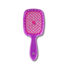 Маленькая расческа для волос фиолетовая с розовой серединкой - Janeke Small Superbrush