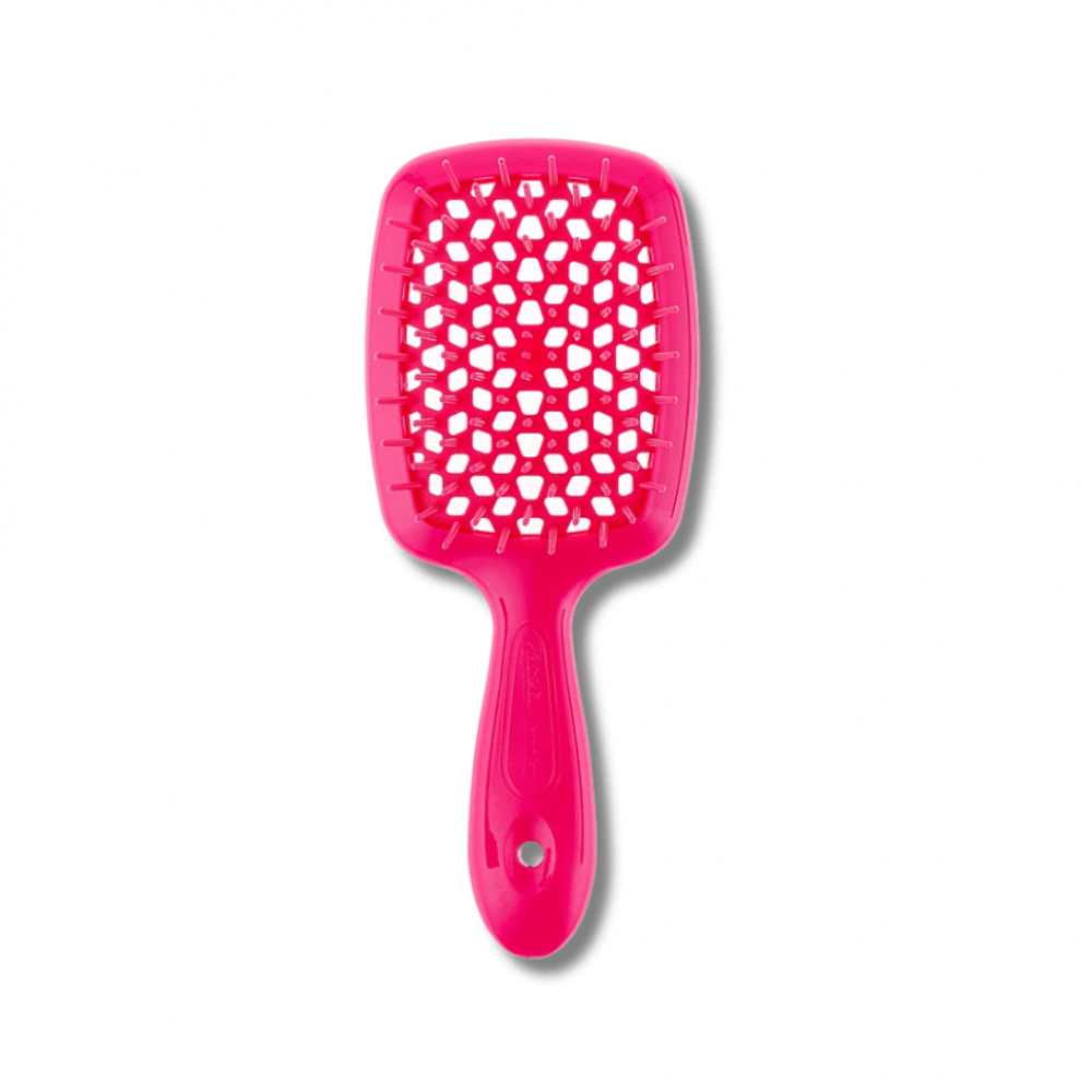 Маленькая расческа для волос флуоресцентная розовая - Janeke Small Superbrush