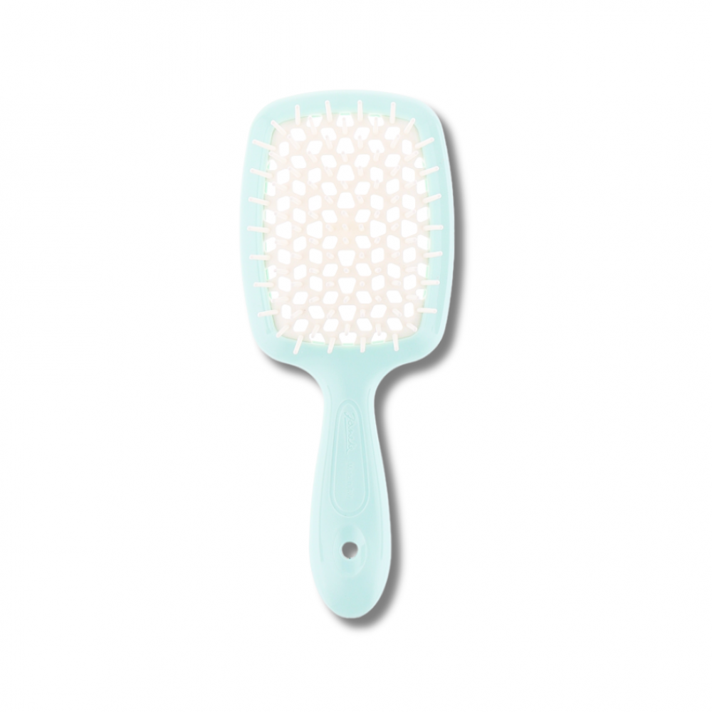  Маленькая расческа для волос светло-мятная с белой серединкой - Janeke Small Superbrush