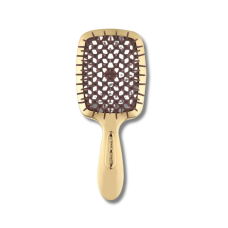 Маленькая расческа для волос золотистая с коричневой серединкой - Janeke Small Superbrush
