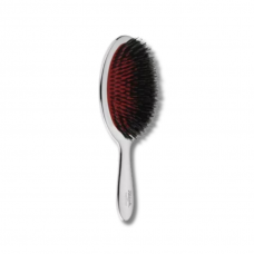 Щетка серебряная с натуральной щетиной кабана - Janeke Silver Line Air-Cushioned Brush 