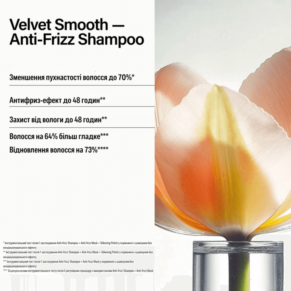 Шампунь для розгладження та пом’якшення волосся - Keune Care Velvet Smooth Anti-Frizz Shampoo фото 3