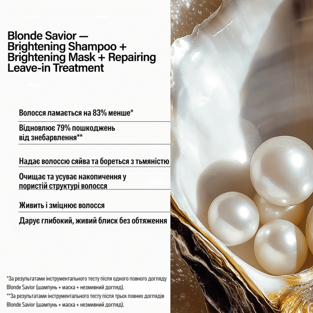 Шампунь для зміцнення знебарвленого волосся - Keune Care Blonde Savior Brightening Shampoo фото 2