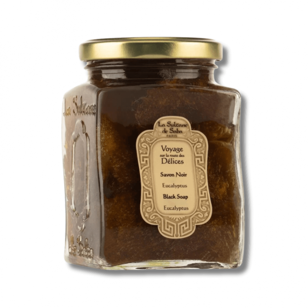 Мило для обличчя та тіла - La Sultane de Saba Black Soap With Eucalyptus Oil - Фото 1