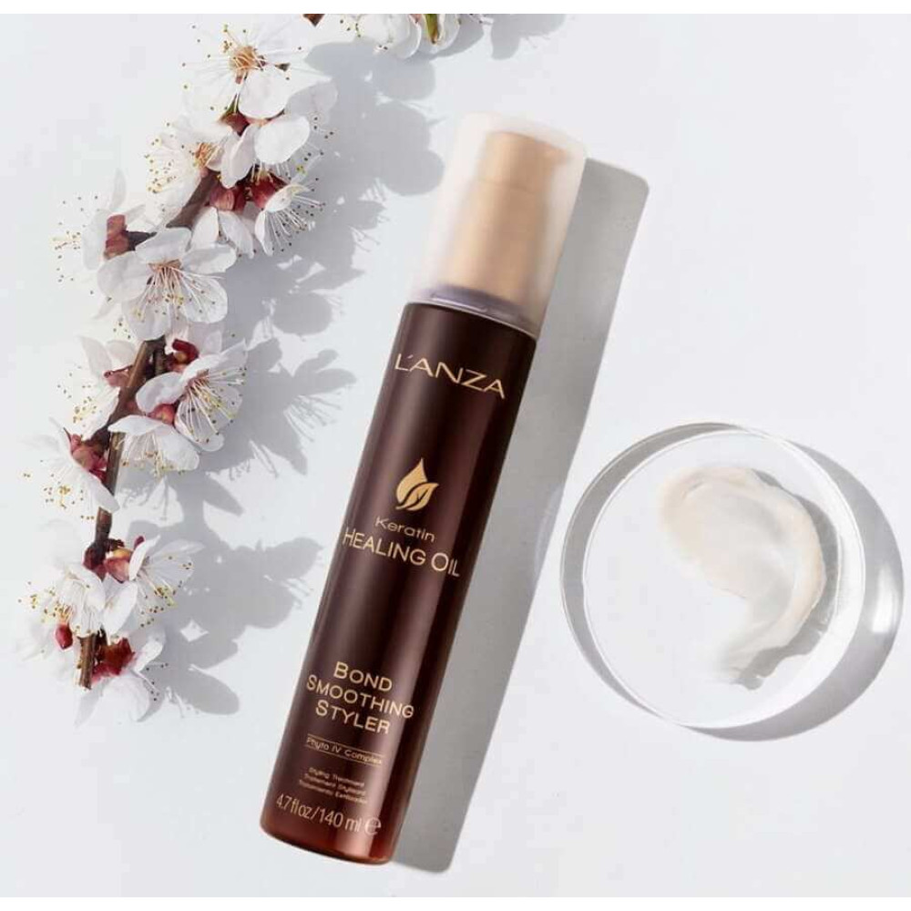 Несмываемый крем для разглаживания волос - L'anza Keratin Healing Bond Smoothing Styler фото 3