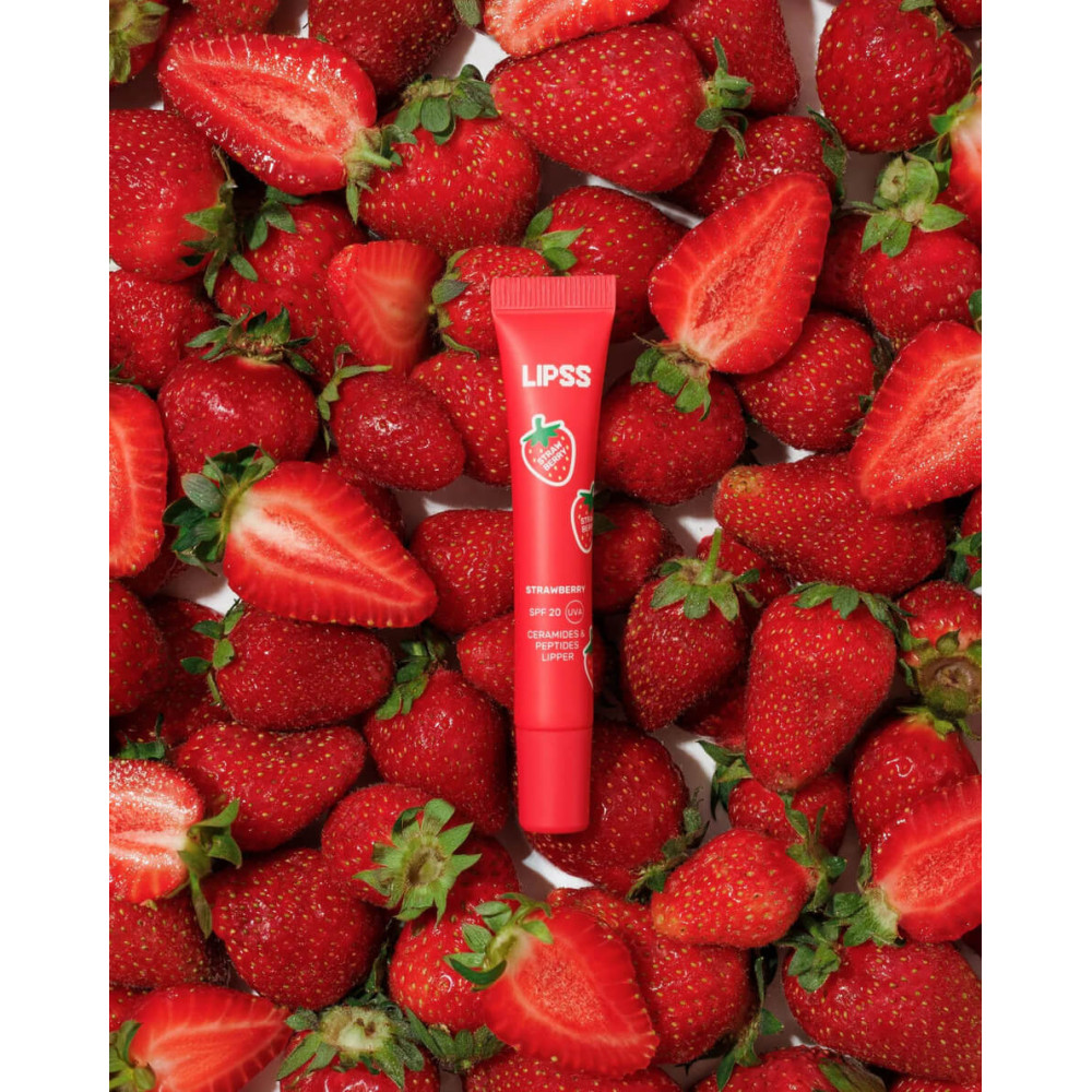 Блеск для губ с SPF 20 "Клубника" - Lipss Ceramides & Peptides Strawberry Lipper фото 2