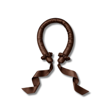 Мягкие бигуди из 100% натурального шелка с лентами коричневые - MOLODO Silk Curlers Brown 