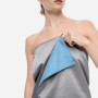 Полотенце для тела из шелка и микрофибры серое - MOLODO Silk & Microfibre Towel Stone Grey - Фото 2