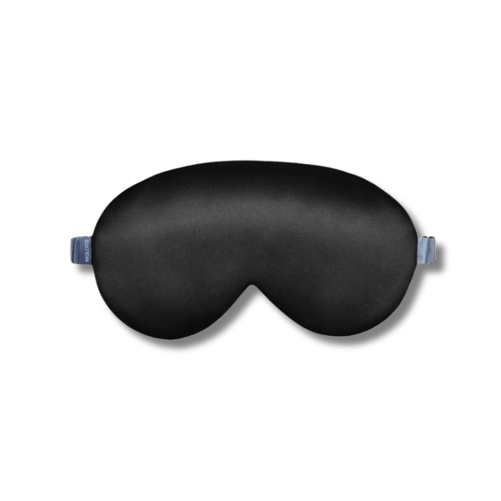 Шелковая маска для сна чёрная - MOLODO Silk Sleep Mask Black - Фото 1