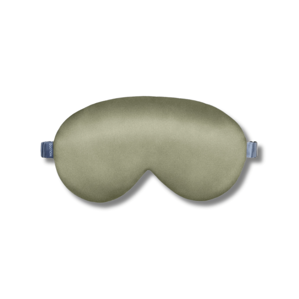 Шелковая маска для сна оливковая - MOLODO Silk Sleep Mask Forest Moss - Фото 1