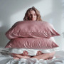 Шовкова наволочка пудрова - MOLODO Silk Pillowcase Powder Pink - Фото 4