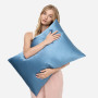 Шелковая наволочка синяя - MOLODO Silk Pillowcase Blue - Фото 2