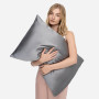Шелковая наволочка серая - MOLODO Silk Pillowcase Stone Grey - Фото 2