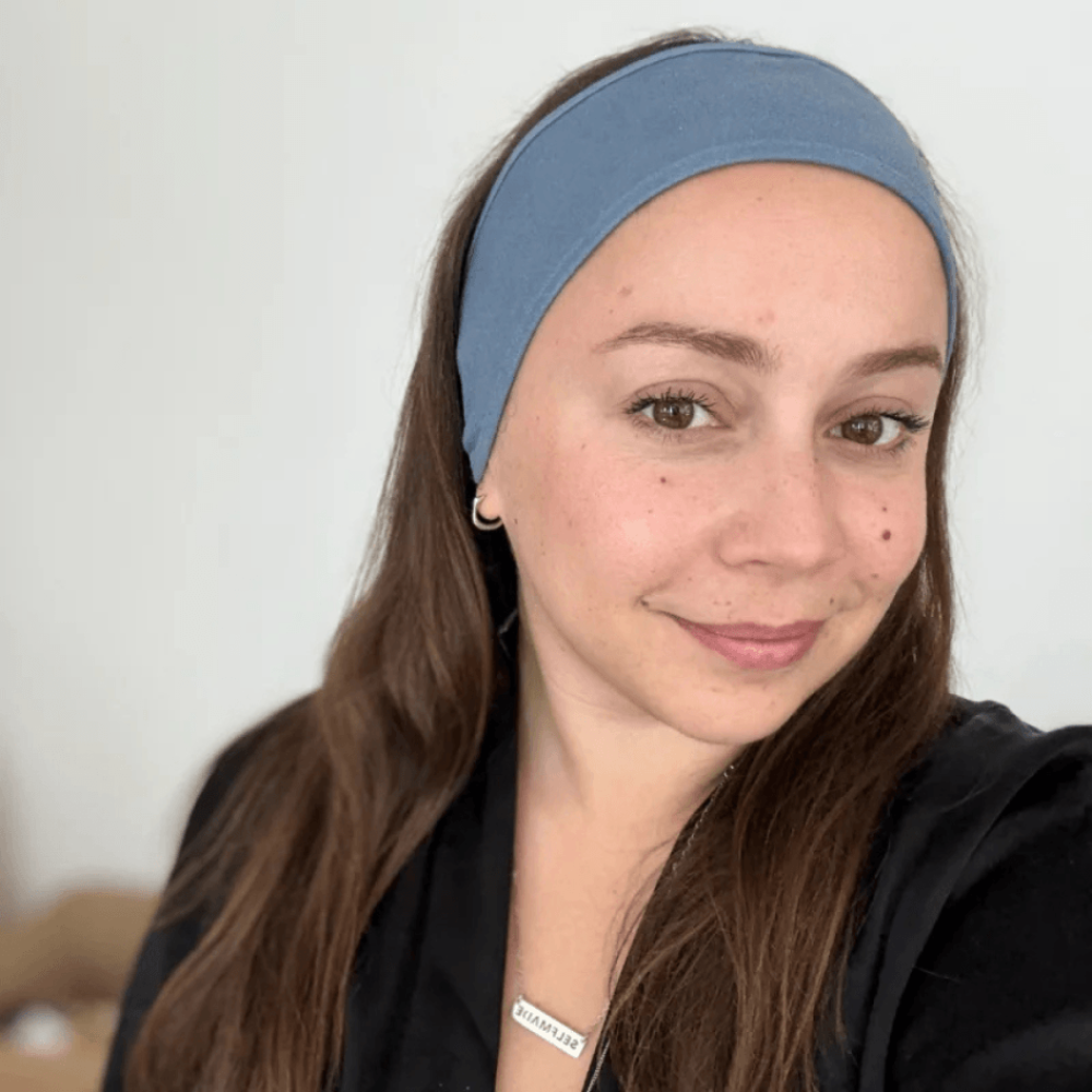 Шелковая повязка для умывания и ухода серая - MOLODO Silk Bandage For Washing And Care Stone Grey фото 2