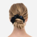 Шелковая резинка для волос чёрная - MOLODO Silk Scrunchie Large Black фото 3