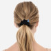 Шелковая резинка для волос чёрная - MOLODO Silk Scrunchie Medium Black фото 3