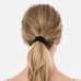 Шелковая резинка для волос чёрная - MOLODO Silk Scrunchie Small Black фото 3