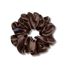 Шелковая резинка для волос коричневая - MOLODO Silk Scrunchie Large Brown
