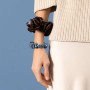 Шелковая резинка для волос коричневая - MOLODO Silk Scrunchie Large Brown - Фото 4