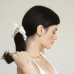Шелковая резинка для волос молочная - MOLODO Silk Scrunchie Large Off White фото 3