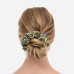 Шелковая резинка для волос оливковая - MOLODO Silk Scrunchie Large Forest Moss фото 3