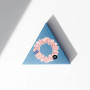 Шелковая резинка для волос пудровая - MOLODO Silk Scrunchie Medium Powder Pink - Фото 2
