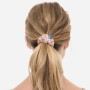Шелковая резинка для волос пудровая - MOLODO Silk Scrunchie Medium Powder Pink - Фото 3