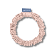 Шелковая резинка для волос пудровая - MOLODO Silk Scrunchie Small Powder Pink