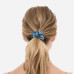 Шелковая резинка для волос синяя - MOLODO Silk Scrunchie Medium Blue фото 3