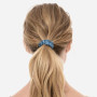 Шелковая резинка для волос синяя - MOLODO Silk Scrunchie Small Blue - Фото 3