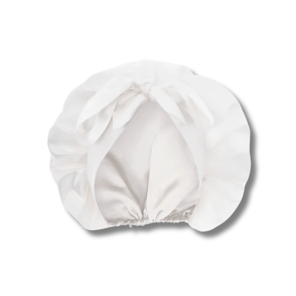 Шелковая шапочка для сна молочная - MOLODO Silk Night Cap Off White фото