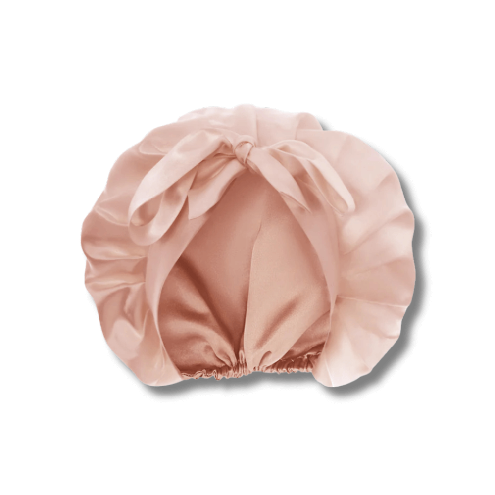 Шелковая шапочка для сна пудровая - MOLODO Silk Night Cap Powder Pink фото