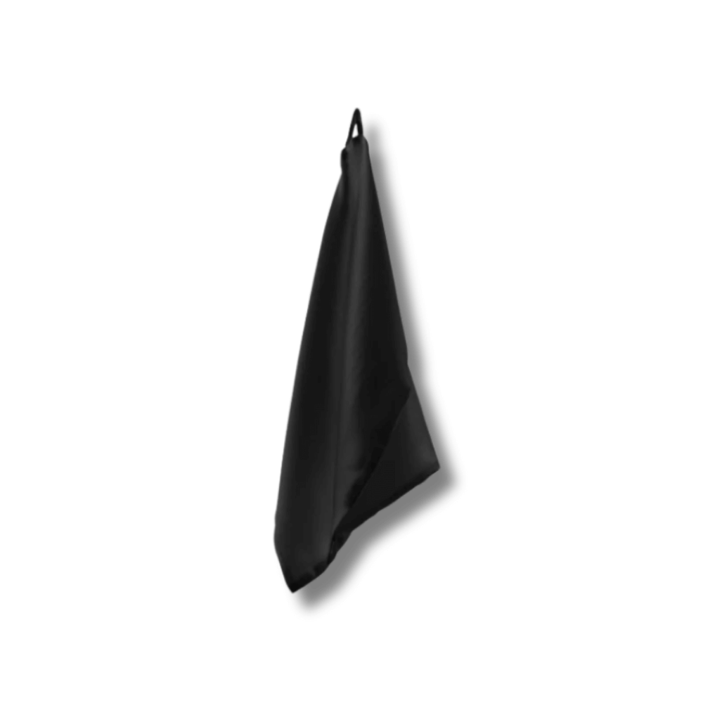 Шелковое полотенце для лица чёрное - MOLODO Silk Face Towel Black - Фото 1